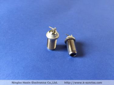 F female  Connector with brackets for pcb mount