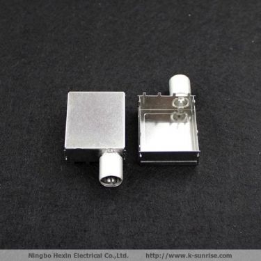 Customized IEC connector with shielding frame