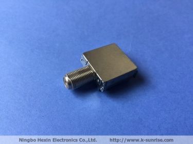 F connector with shielding frame  for MoCA